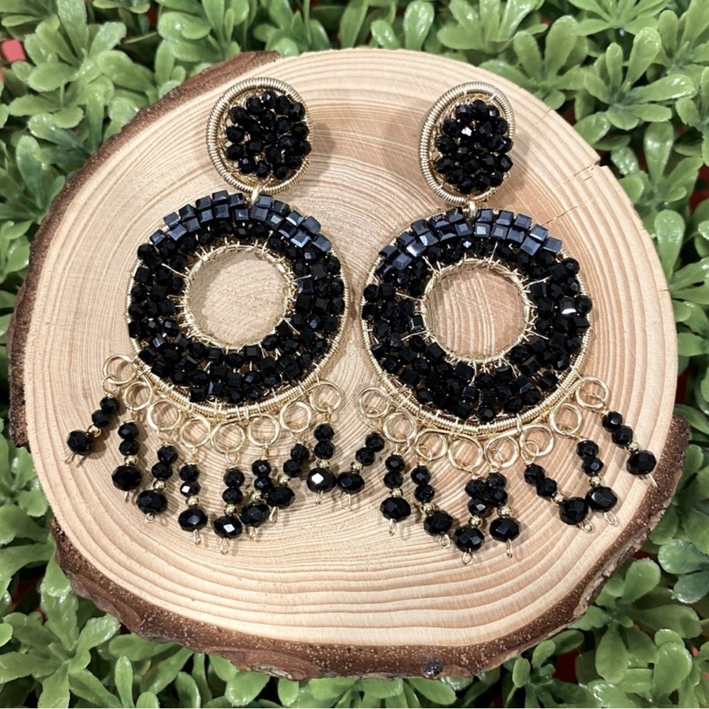 Beautiful handmade wire art and beaded earrings. Made by artisans